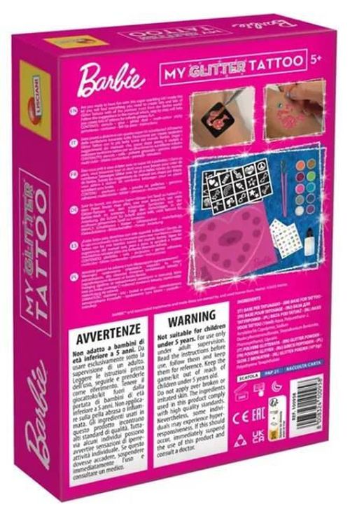 купить Набор для творчества Lisciani Giochi 100958 My Glitter Tattoo Barbie, cod 61403 в Кишинёве 