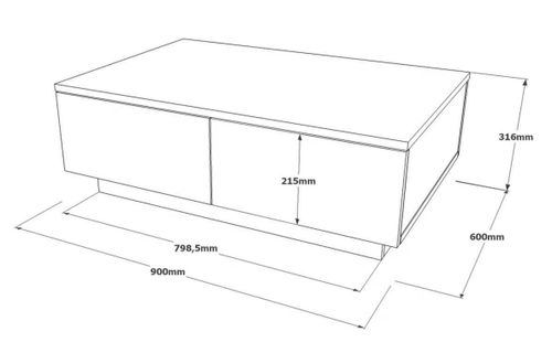 купить Журнальный столик Trendy LV17-GT 90x31x60cm в Кишинёве 