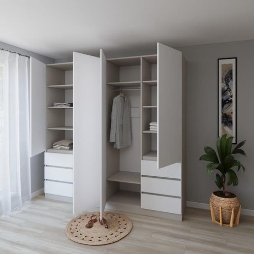 купить Шкаф Smartex (15951) N17 220cm Alb+Kashemir в Кишинёве 