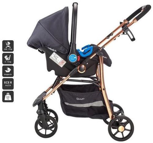 купить Детская коляска BabyGo BGO-6321 3 in 1 Style Black Rose в Кишинёве 