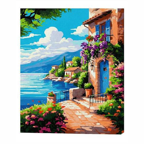 купить Картина по номерам Ideyka KHO2791 40x50cm Eco, Liniste langa valuri в Кишинёве 