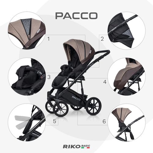 cumpără Сărucior pentru copii Riko Carucior 2in1 Basic Pacco 07 Mocca în Chișinău 