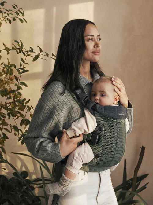 купить Кенгуру BabyBjorn 088047E1 Harmony, 3D Mesh, Dark Green в Кишинёве 