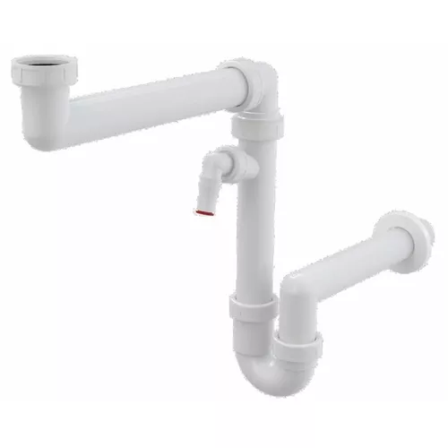 купить Сифон для кухонной мойки Alcaplast A872P 1 1/2" 40 со штуцером в Кишинёве 