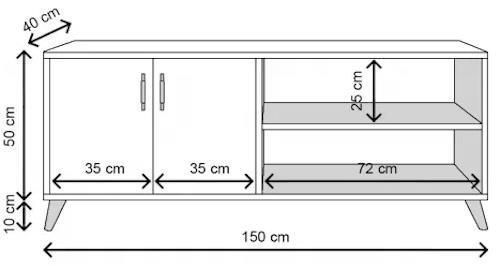 купить Тумба напольная для TV Trendy Tasarim L3019 (GTR000272) в Кишинёве 