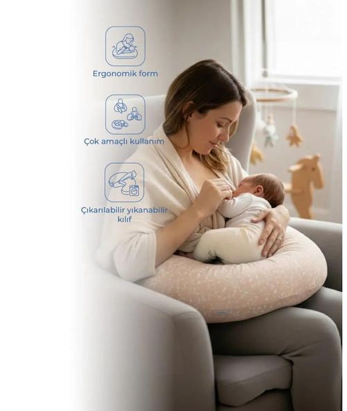 cumpără Pernă pentru gravide și mame care alăptează BabyJem 082 Perna pentru alaptare Flowers Somon în Chișinău 