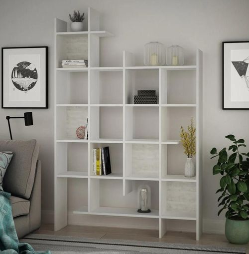 купить Офисный стеллаж Trendy Manco, Alb 122x188x25cm, raft de carti в Кишинёве 