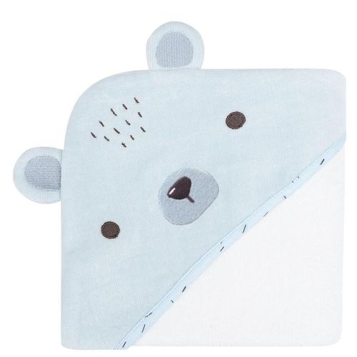 cumpără Accesoriu pentru baie Kikka Boo 31104010060 Prosop cu gluga Bear with me Blue, 90x90 cm în Chișinău 