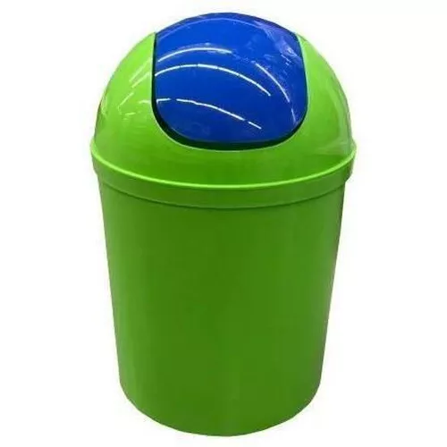 купить Урна для мусора Bisk 07549 5L, verde, capac albastru, PP в Кишинёве 