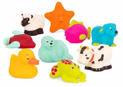купить Игрушка для купания Battat BX1805Z Set de jucării pentru scăldat Animale 9 buc, cod 60335 в Кишинёве 