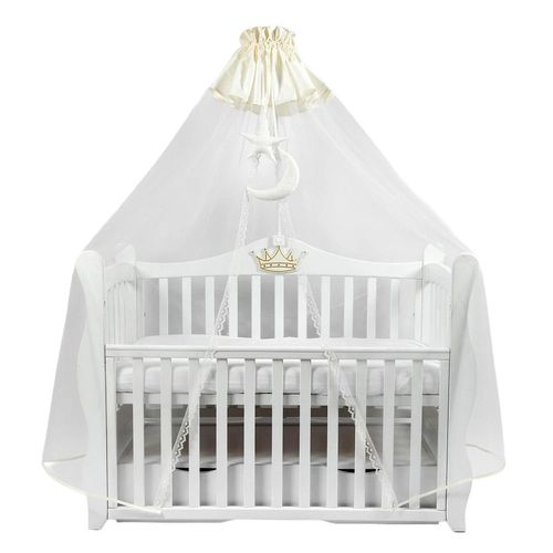 купить Кроватка PernaMea Baldachin Premium Star Ivory (PM.101301/4) в Кишинёве 