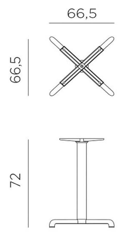 купить Стол Nardi Picior (baza) de masa aluminiu BASE CALICE ALU vern. antracite 52652.00.000 в Кишинёве 