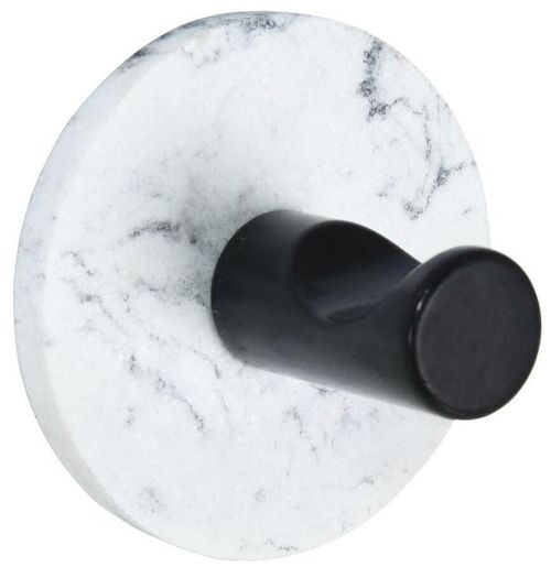 купить Вешалка для ванной Bisk 08224 rotund 5x5 cm, alb/negru в Кишинёве 