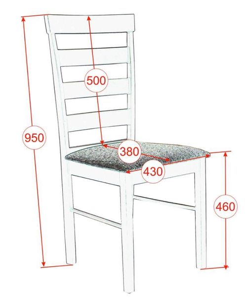 купить Стул Evelin di Costacurta Gloria Burnish oak (Обивка-EKEA-12 Dark Brown) в Кишинёве 
