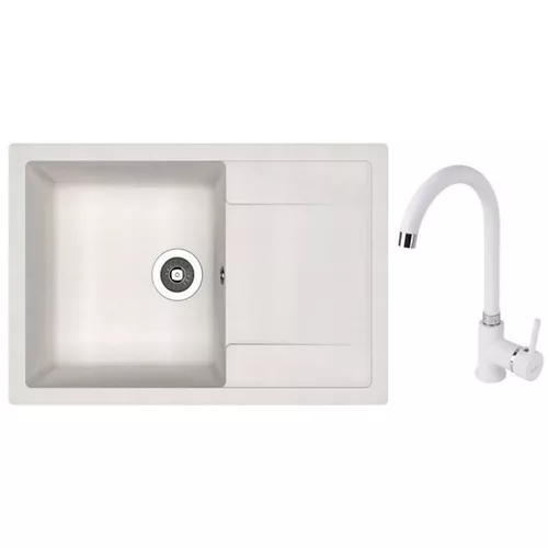 купить Мойка кухонная со смесителем Dr.Gans Techno 760 + SanDonna F 7073 alb в Кишинёве 