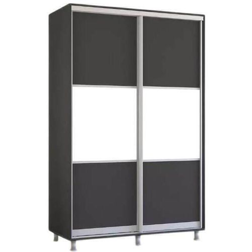 cumpără Dulap Mobildor-Lux Aron-P 1.0m-1.8m uși glisante din PAL orizontal (160x60x220H cm) Anthracite în Chișinău 