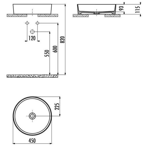 купить Раковина Creavit Loop LP145-BM00E в Кишинёве 