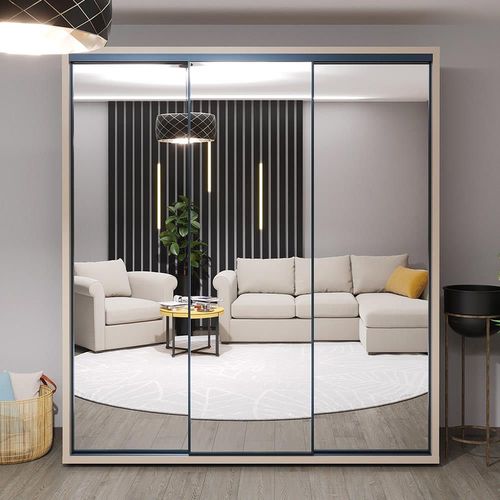 cumpără Dulap Bayro Parma 2000x2250x600 серый камень, купе în Chișinău 