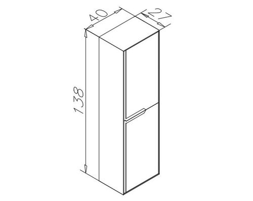 купить Шкаф-пенал Orka Craft 138x40x27 Walnut Anthracite в Кишинёве 