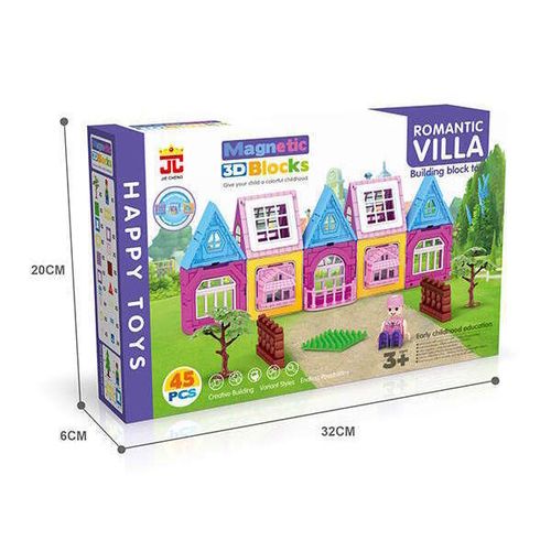 cumpără Set de construcție ToyMall 004172 magnetic Villa 45 buc în Chișinău 