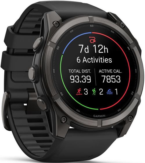 cumpără Ceas inteligent Garmin Fenix 9, 51mm, Carbon DLC, Black Band (010-04763-11) în Chișinău 