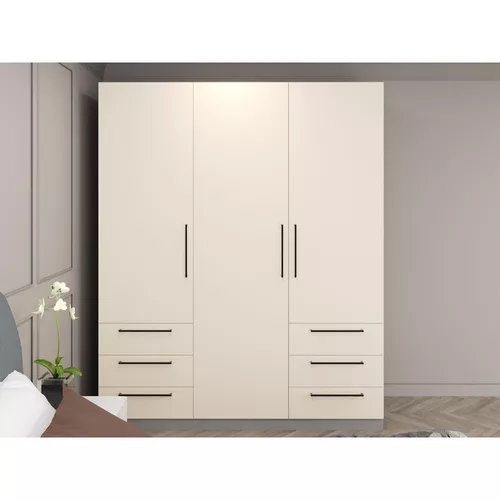 купить Шкаф Bayro Serenity 1800x2200x518 light cream cu 6 sertare в Кишинёве 