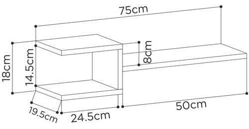 купить Полка декоративная Trendy Furca-Alba 75x17x22cm (GTR005341) в Кишинёве 