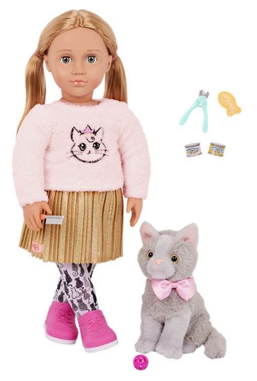 купить Кукла Battat BD31479Z Melena 46 cm cu pisicuta, 57456 в Кишинёве 