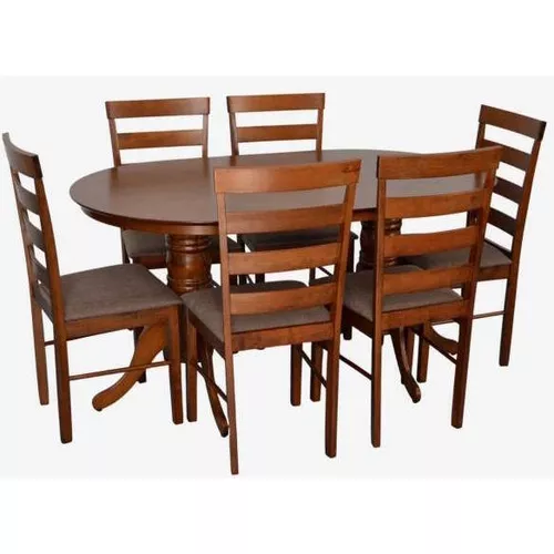 cumpără Set masă și scaune Evelin di Costacurta стол HV-24V Burnish Oak + 6 стульев GLORIA Burnish Oak/Ekea12 Dark Brown în Chișinău 