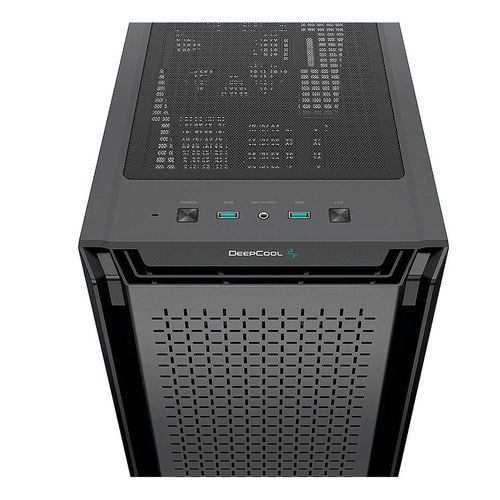 cumpără Carcasa Case Middletower Deepcool CG560 ATX Black, no PSU, Side panel Tempered Glass,  2xUSB3.0, Audio x 1/Mic x 1, Pre-Installed LED Fans: Front 3X120mm, Rear 1X140mm (carcasa/корпус) în Chișinău 