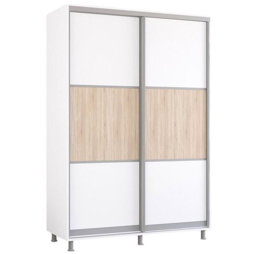 cumpără Dulap Mobildor-Lux Aron-S 1.0m-1.8m uși glisante din PAL orizontal (150x60x220H cm) Alb Brilliant în Chișinău 