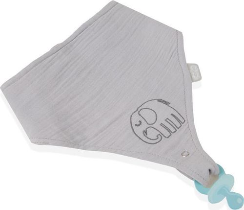 cumpără Bavețică BabyJem 837 Bavetica din muselina cu suport pentru suzeta Gri în Chișinău 