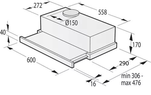 купить Вытяжка Gorenje TH64E4BG в Кишинёве 