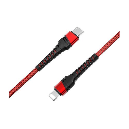 купить Borofone BU21 Dragon PD Type-C to Lightning (1.2m) fast charging 3A data cable for Lightning red в Кишинёве 