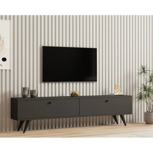cumpără Comodă TV Trendy Suport TV, Paris, Antracit, 160x40x25cm în Chișinău 