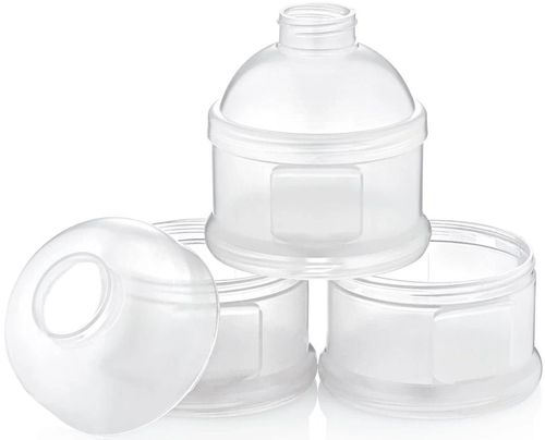 cumpără Container alimentare BabyJem 545 Recipient lapte praf cu 3 compartimente Alb în Chișinău 