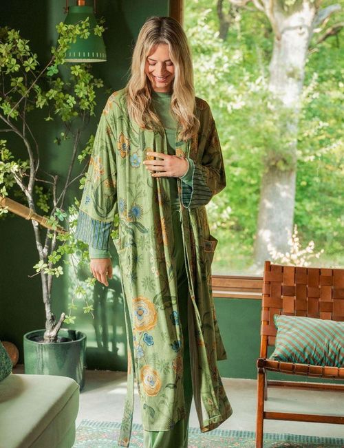 купить Домашний текстиль Pip Studio 51.510.891 Noa Kimono Safari Bloom Green XL Green в Кишинёве 