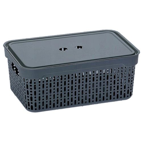 купить Короб для хранения Promstore 57115 Morsetta XL, 39.3x30x13cm, antratit в Кишинёве 