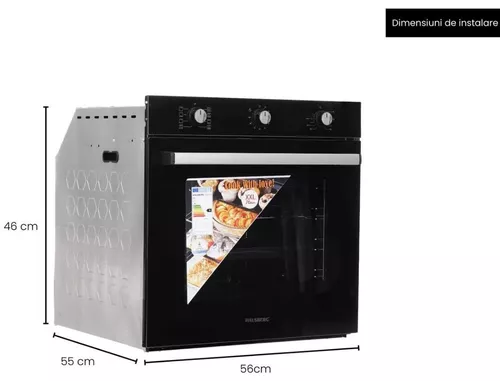 купить Встраиваемый духовой шкаф электрический Hausberg HB-8053NG Negru в Кишинёве 