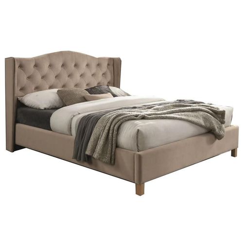 cumpără Pat Signal Aspen Velvet 160x200 Beige/Oak în Chișinău 