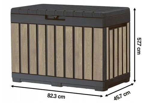 купить Короб для хранения Keter 57689 Kentwood 190L, 82.3x45x57.7cm, frasin в Кишинёве 