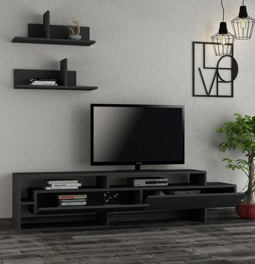 купить Тумба напольная для TV Trendy Gara, Antracit 180x42x32cm в Кишинёве 