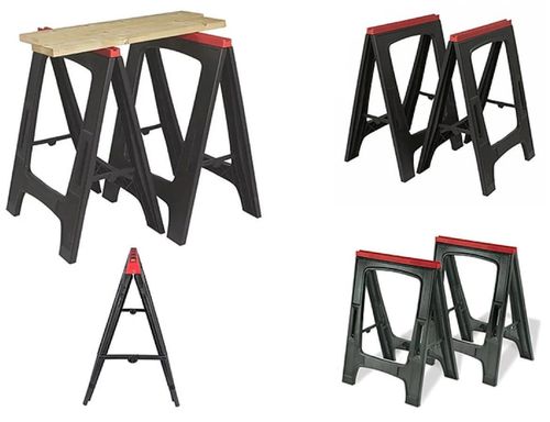 cumpără Tripod pentru construcţii Keter 57728 Saw Horses, suport pentru ferastrau 2buc, 58x102x79cm, max.340kg în Chișinău 