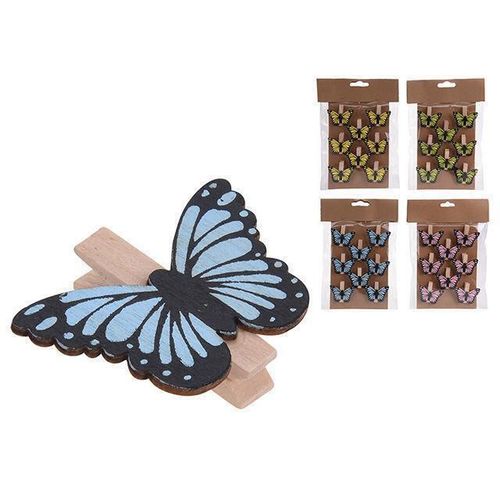 купить Декор Promstore 26320 Набор бабочек на прищепке 8шт, 3cm в Кишинёве 