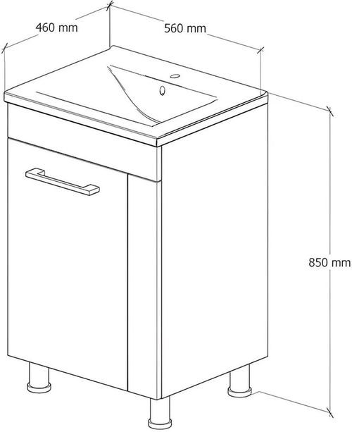 купить Шкаф под умывальник miscellaneous SAVA 55 (2055) Alb St. в Кишинёве 