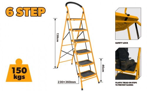 cumpără Scară Tolsen Scara din otel 6 trepte 150kg (62686) în Chișinău 
