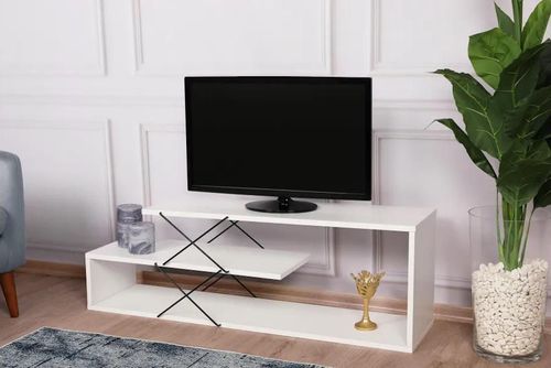 купить Тумба напольная для TV Trendy Zigzag, Alb 120x40x30cm в Кишинёве 