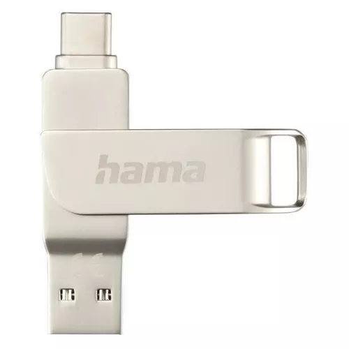 cumpără USB flash memorie Hama 182490 C-Rotate Pro USB Stick, USB-C 3.1/3.0, 64GB, 70MB/s, silver în Chișinău 