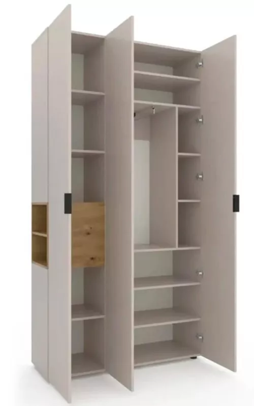 купить Шкаф Nex Home A015L cu usi batante, 1200x420x2300mm, Cashmere/Oak Artisan в Кишинёве 