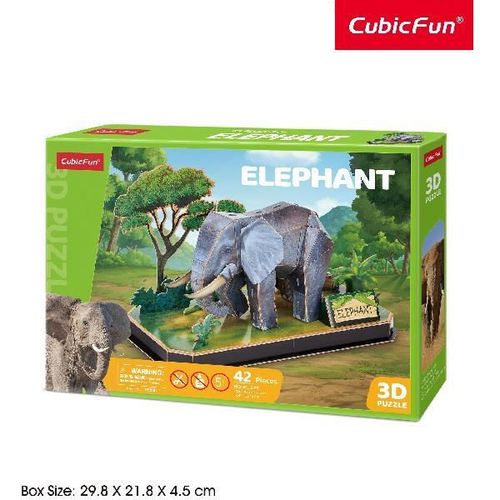 купить Конструктор Cubik Fun P858h 3D puzzle Elefenat, 42 elemente в Кишинёве 